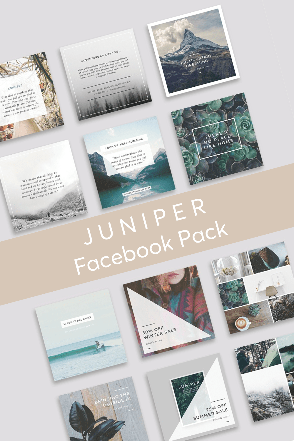J U N I P E R Facebook Pack - Pinterest.