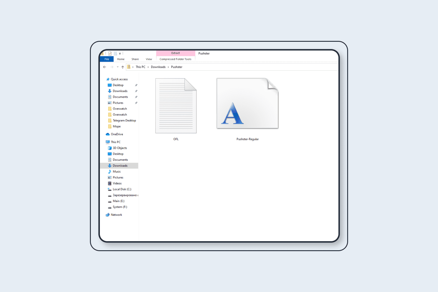 Download all the necessary files with fonts on your computer and, if necessary, unzip them