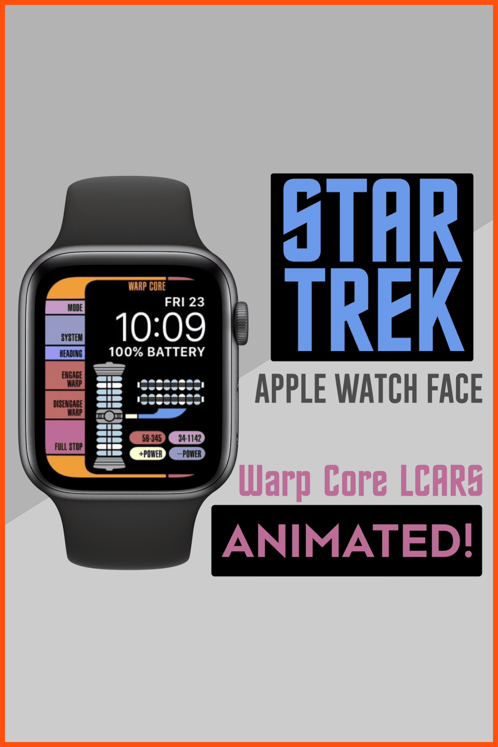 Apple watch with Star Trek fonts.