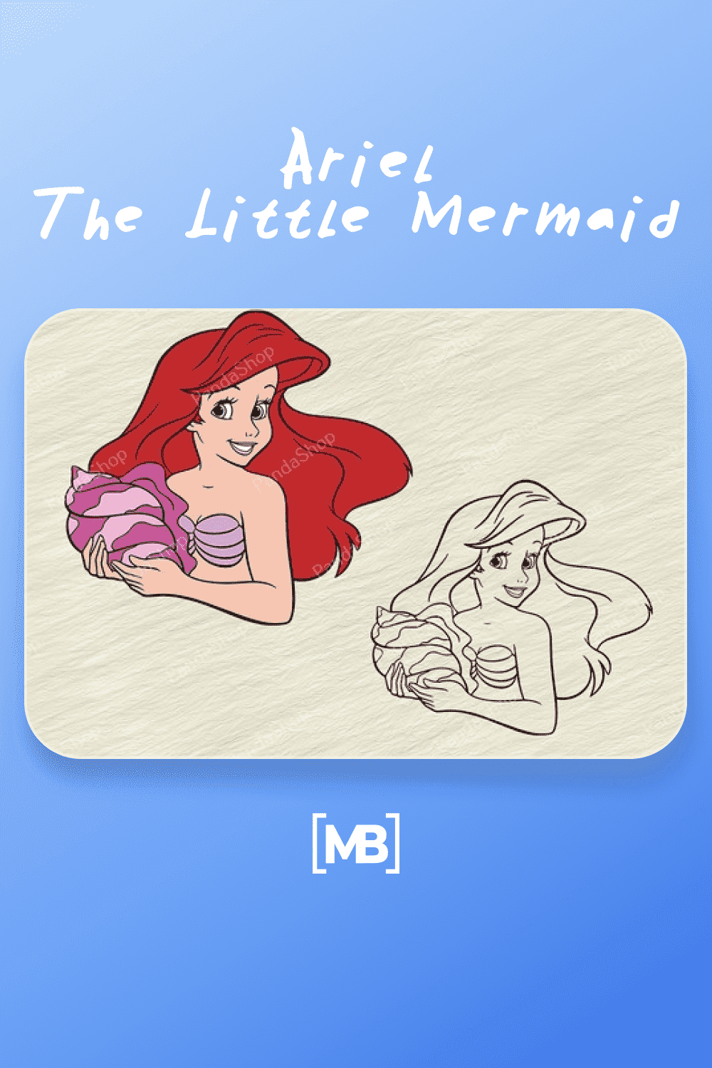 Ariel -The Little Mermaid, Svg, Dxf, Eps,Png, Cricut, Cutting file.