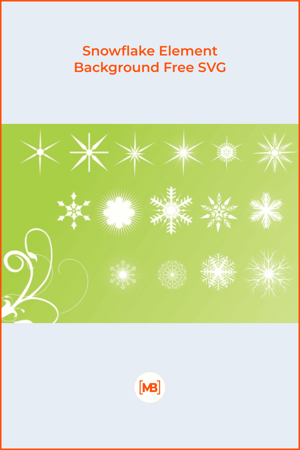Snowflake Element Background Free SVG.