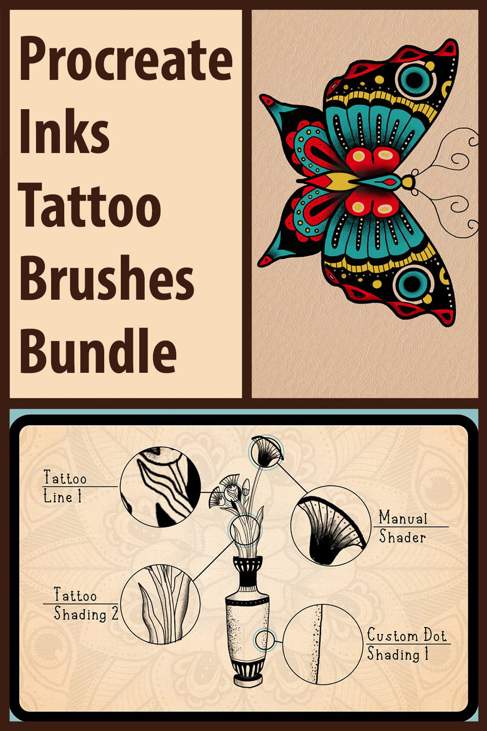 Procreate Inks Tattoo Brushes Bundle Pinterest.