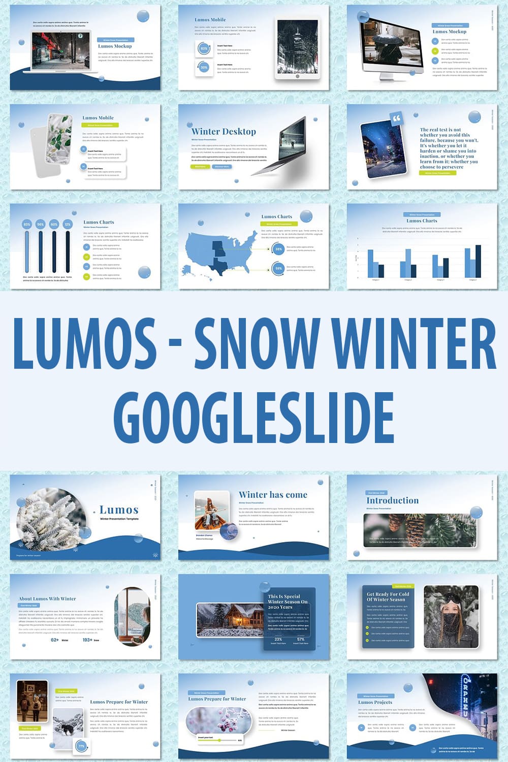 Lumos - Snow Winter Googleslide - Pinterest.