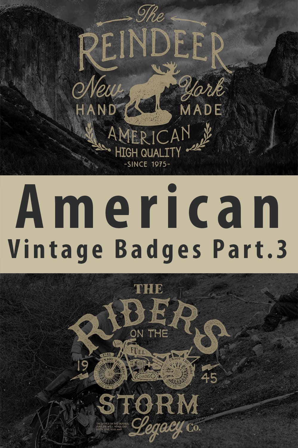 American Vintage Badges Part.3 - Pinterest.