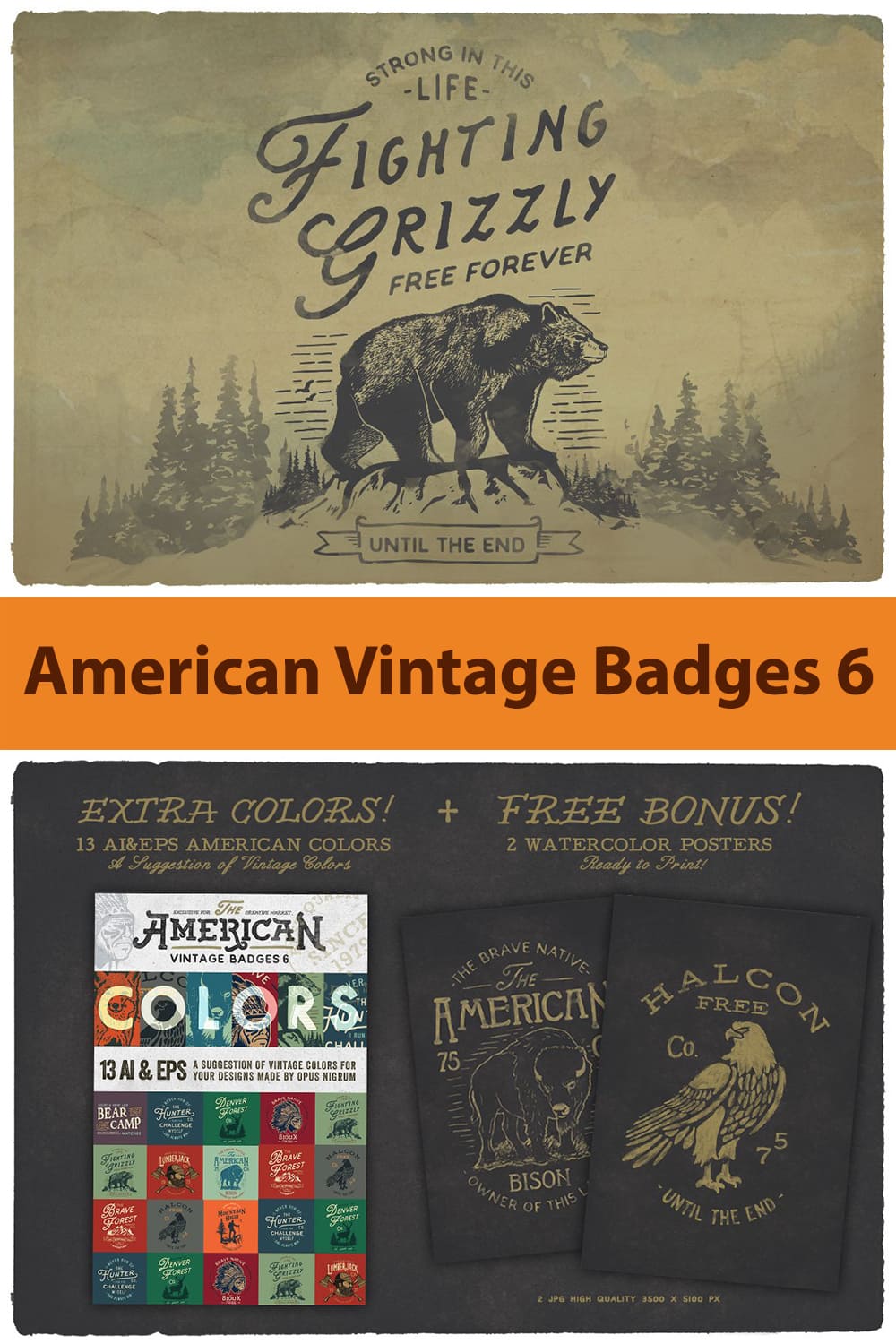 American Vintage Badges 6 - Pinterest.
