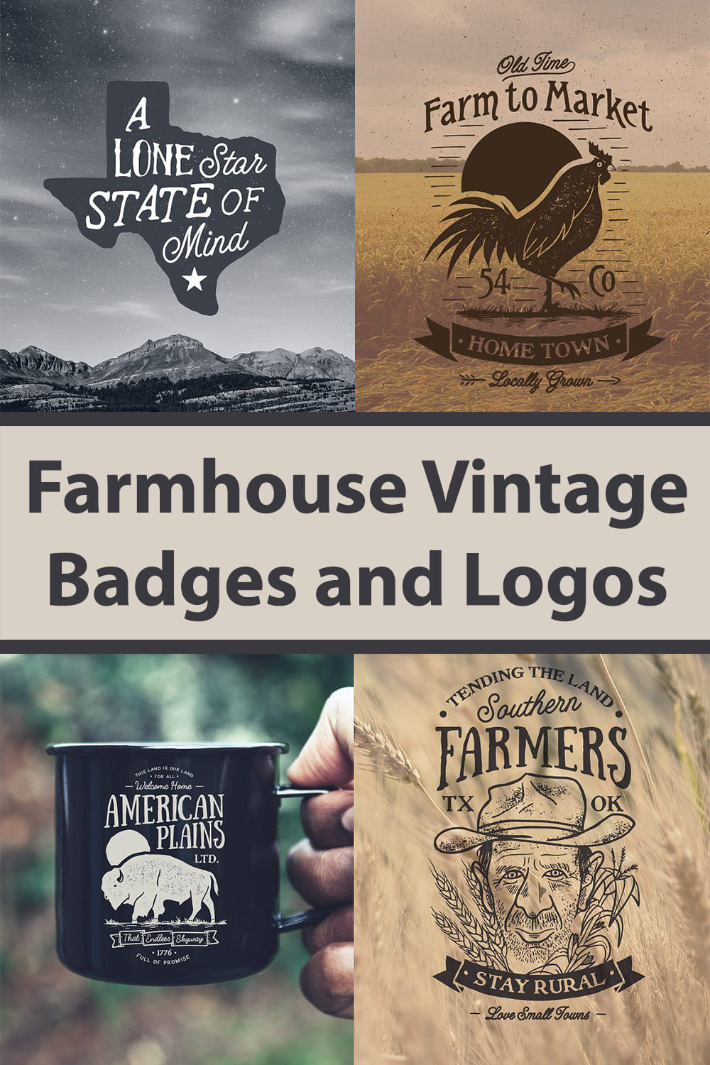 Farmhouse Vintage Badges and Logos - Pinterest.