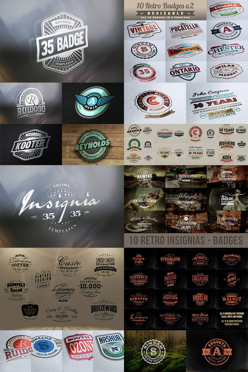 Retro logos and badges for your project.
