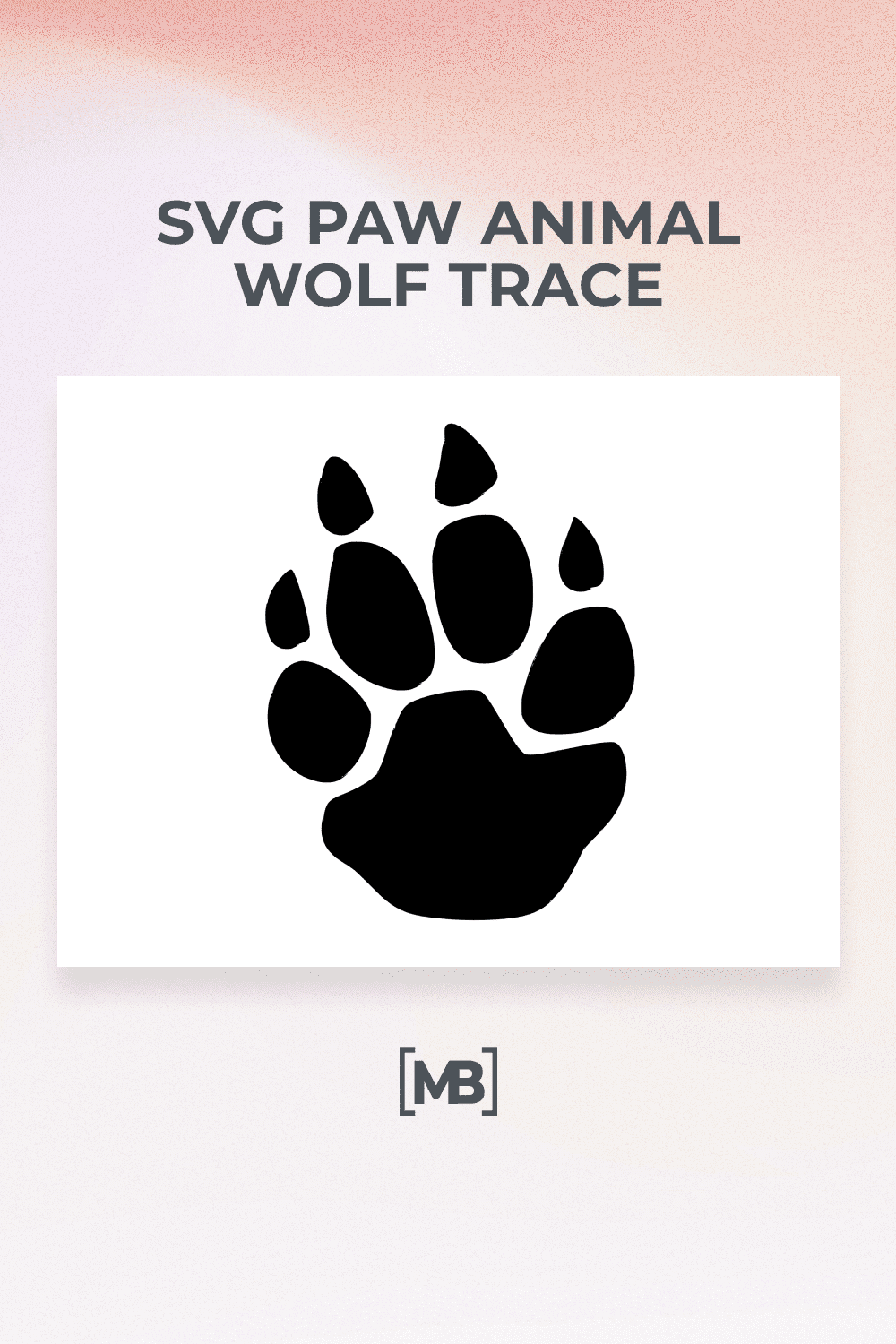 SVG paw animal wolf trace.