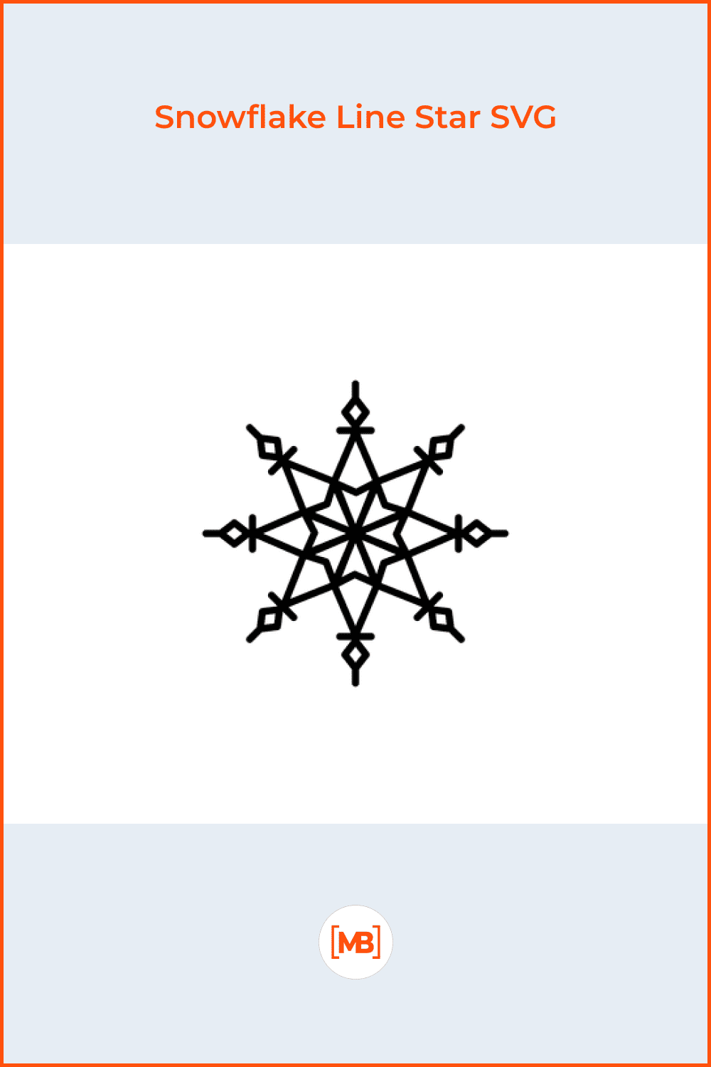 Snowflake Line Star SVG.