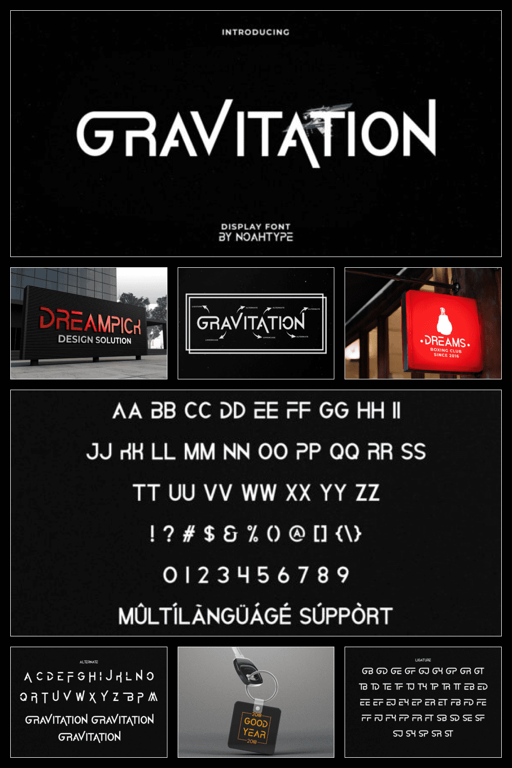 Gravitation Font.