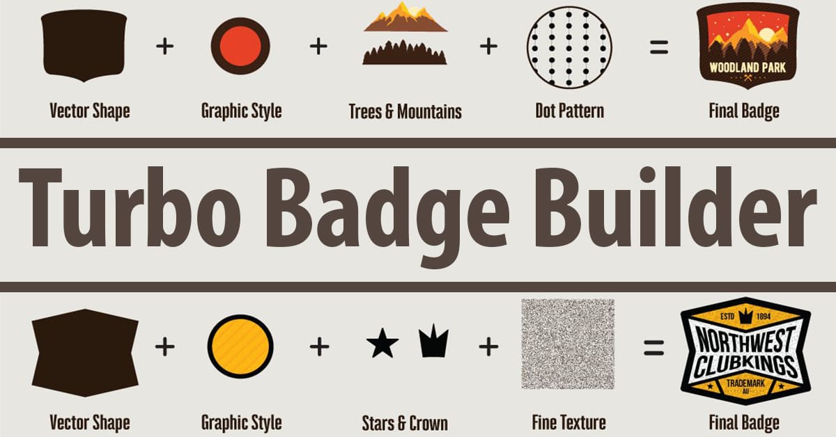 Colorful elements for your badges.