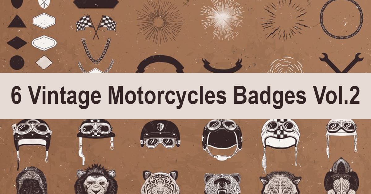 Vintage browns motorcycle badges.