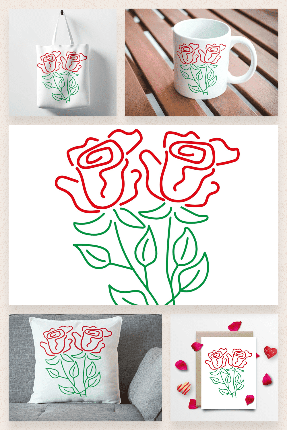 Flowers svg Two Roses.