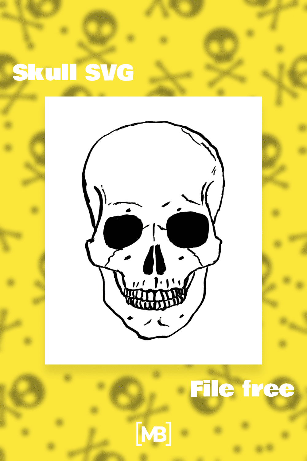 Skull SVG file free.