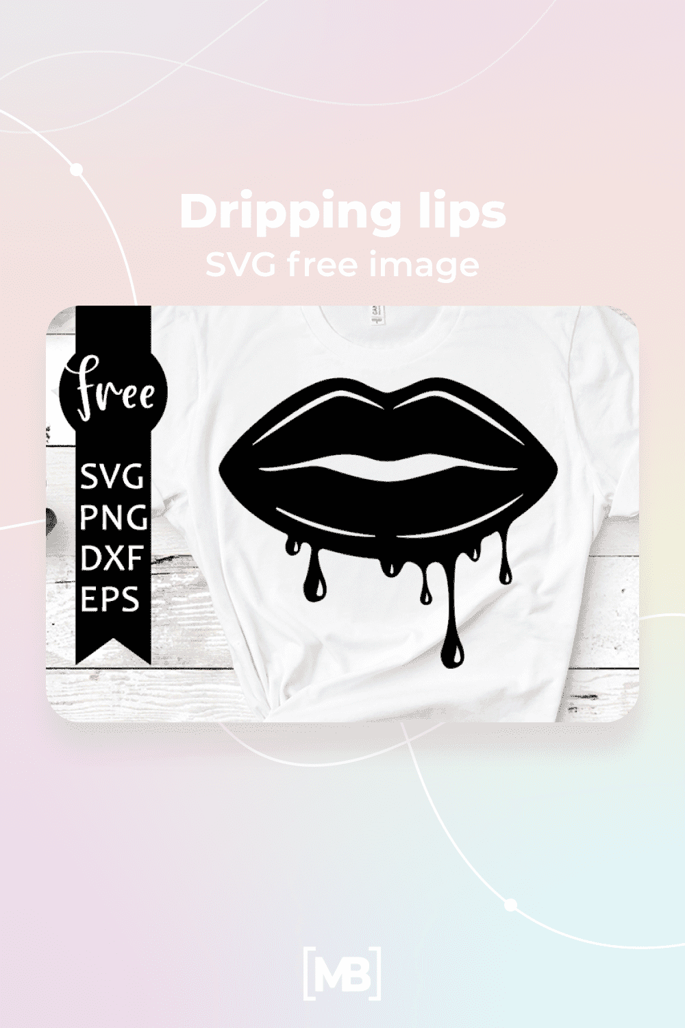 Dripping lips svg free image.