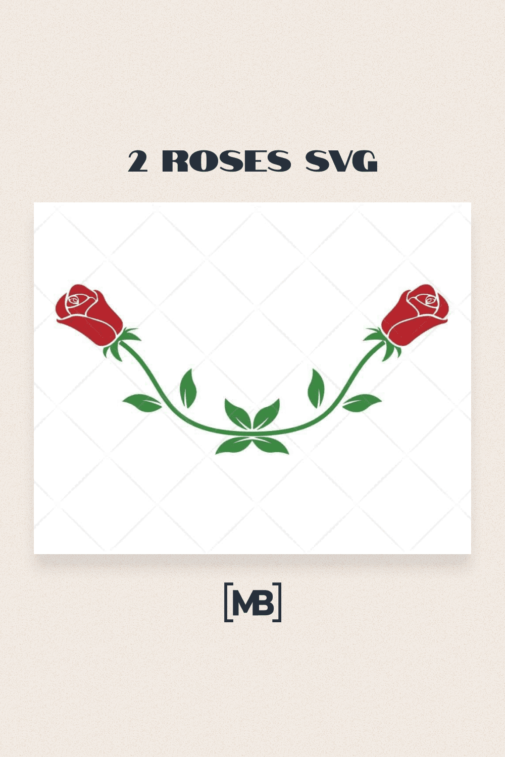 2 roses SVG.
