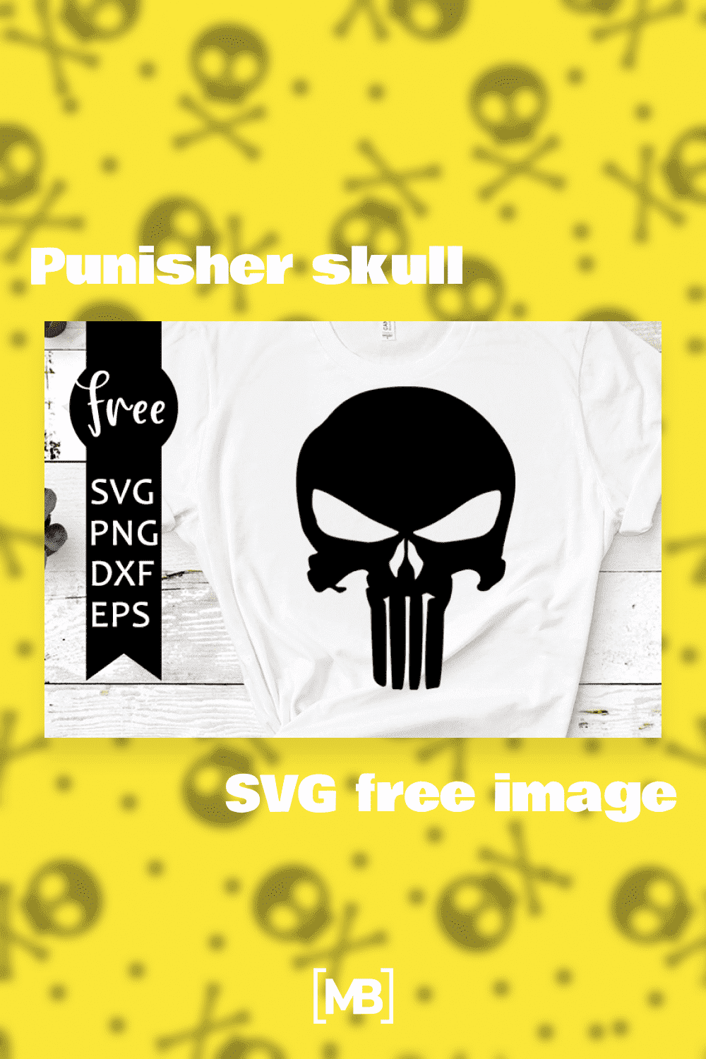 Punisher skull svg free image.