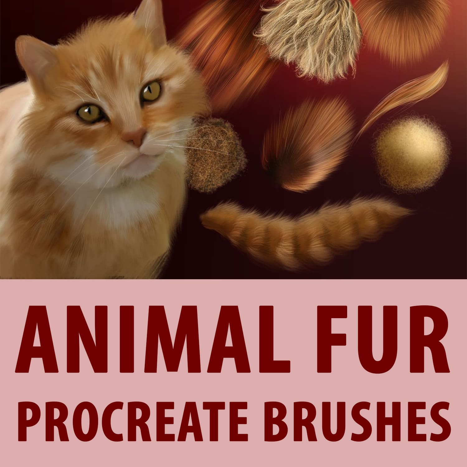 Animal Fur Procreate Brushes main cover.