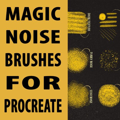 MAGIC NOISE BRUSHES for procreate main cover.