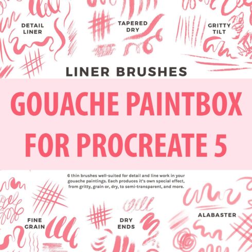 Gouache Paintbox for Procreate 5 main cover.