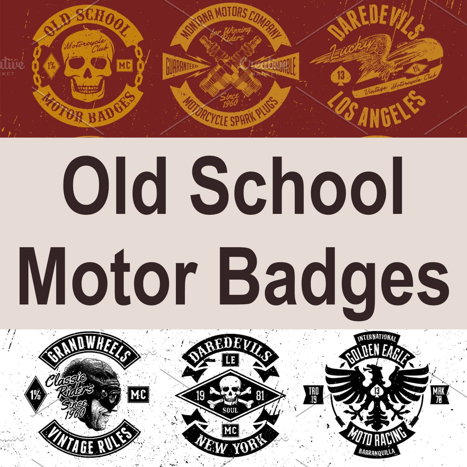 Old School Motor Badges main cover.