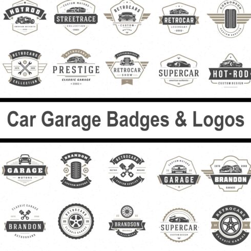 Car Garage Badges & Logos main cover.