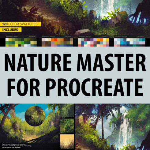 Nature Master for Procreate main cover.