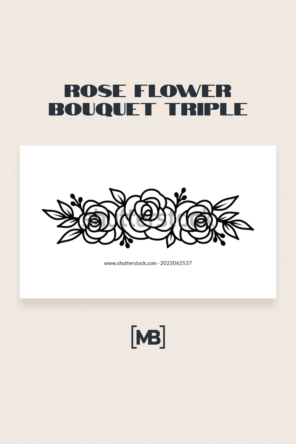 Rose flower bouquet triple.