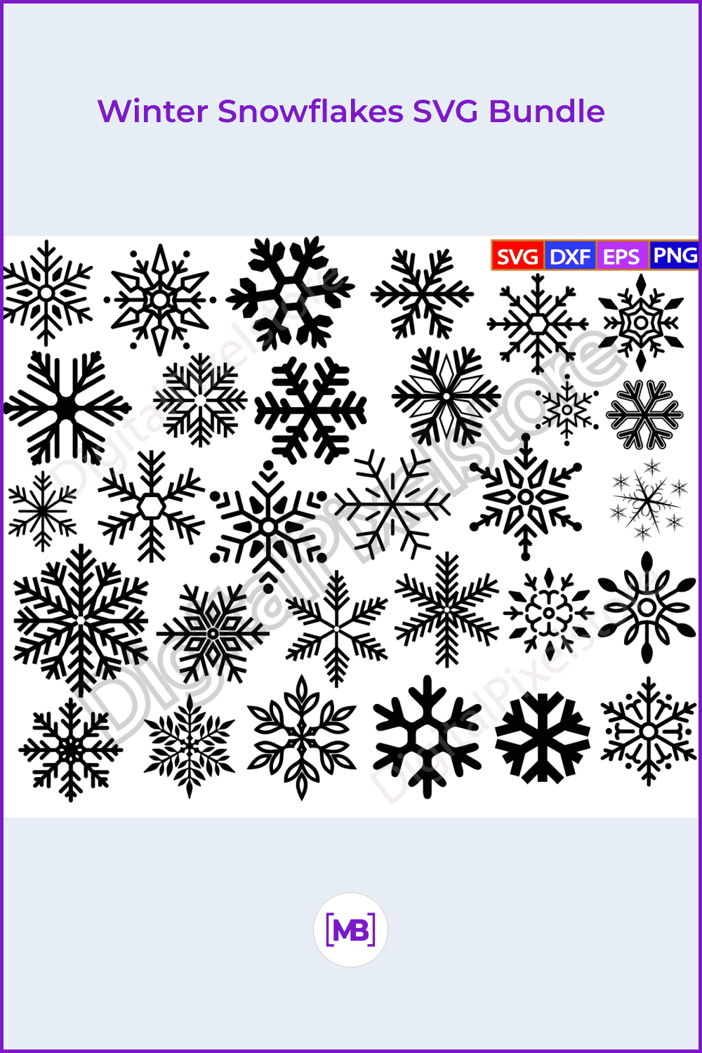 Winter Snowflakes SVG Bundle.