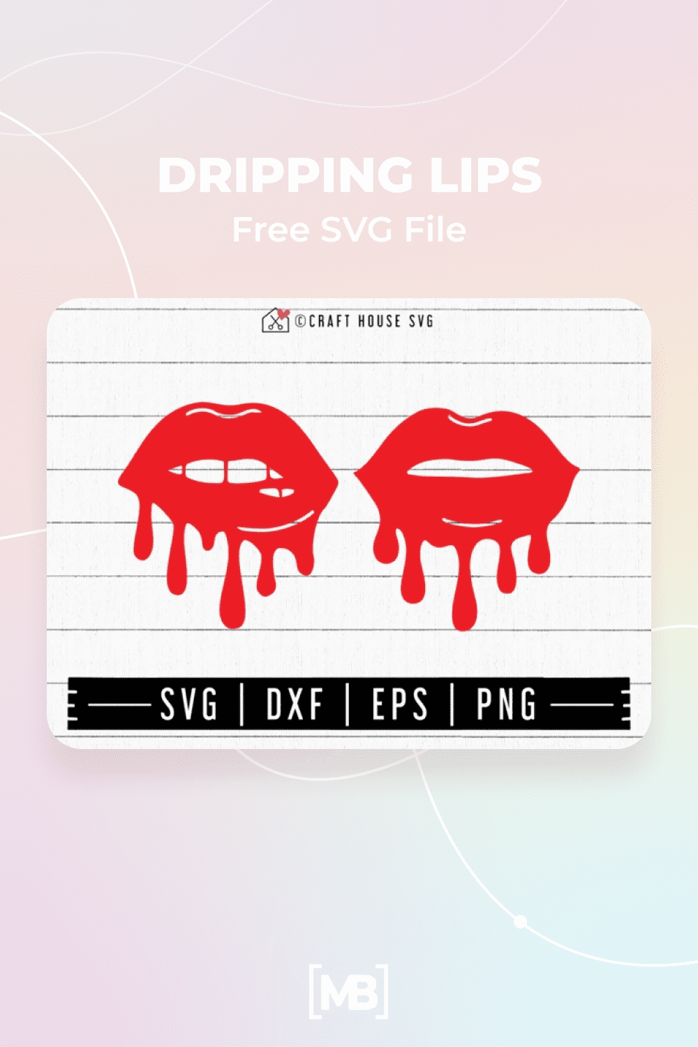FREE DRIPPING LIPS SVG File.