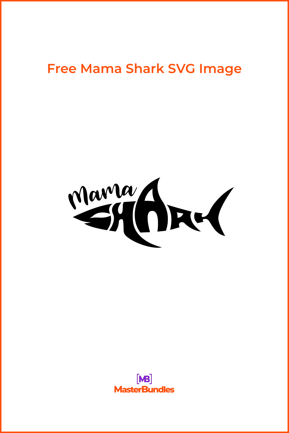 Free Mama Shark SVG Image.