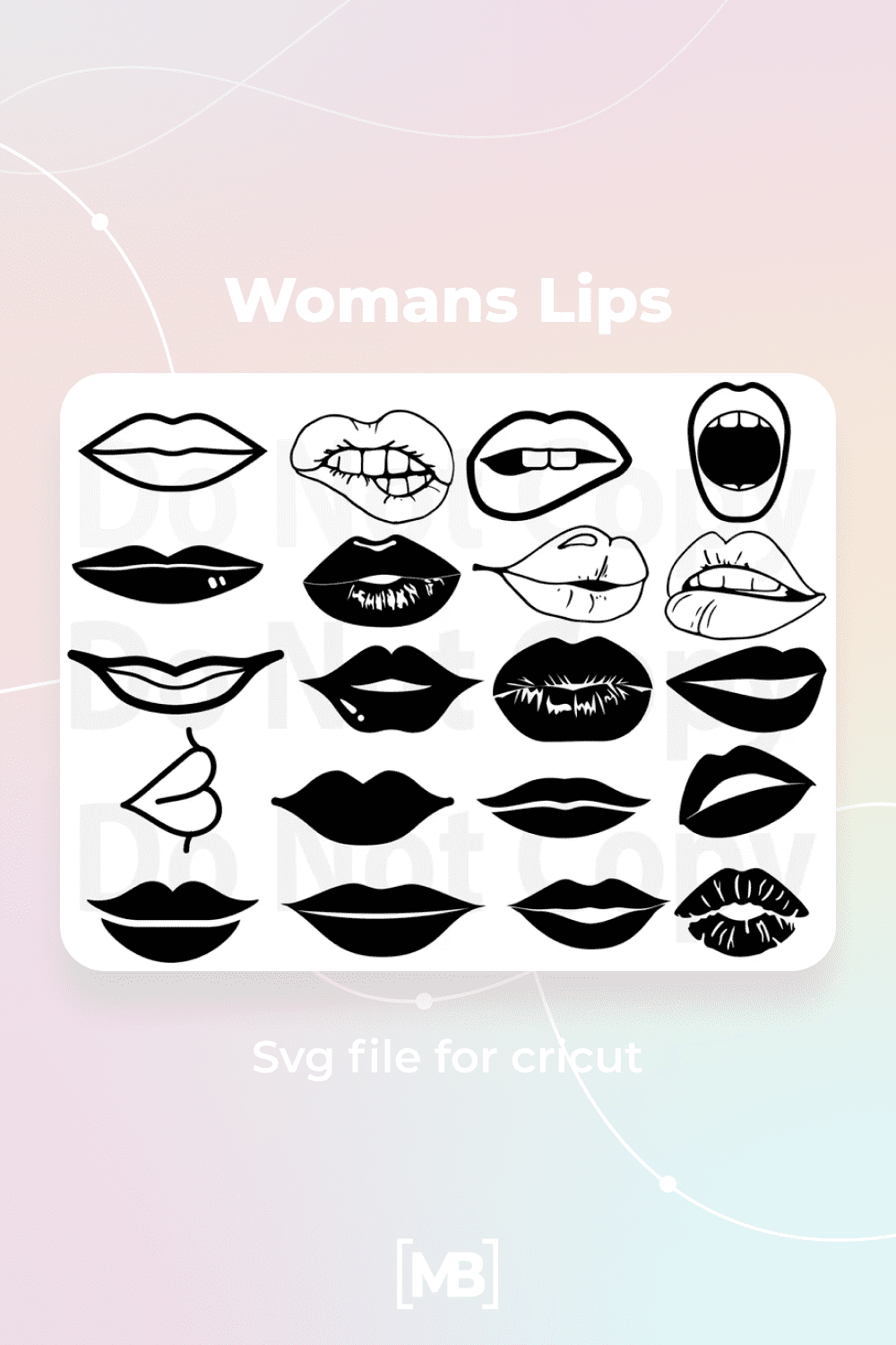 Womans Lips Svg file for cricut.