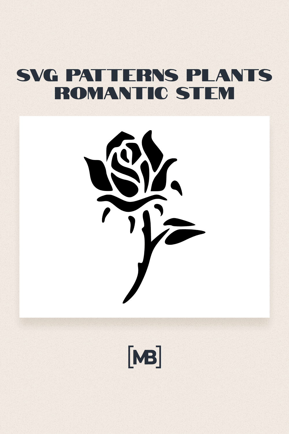 SVG patterns plants romantic stem.
