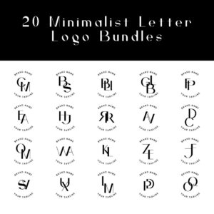 20 minimalist letter logo bundles