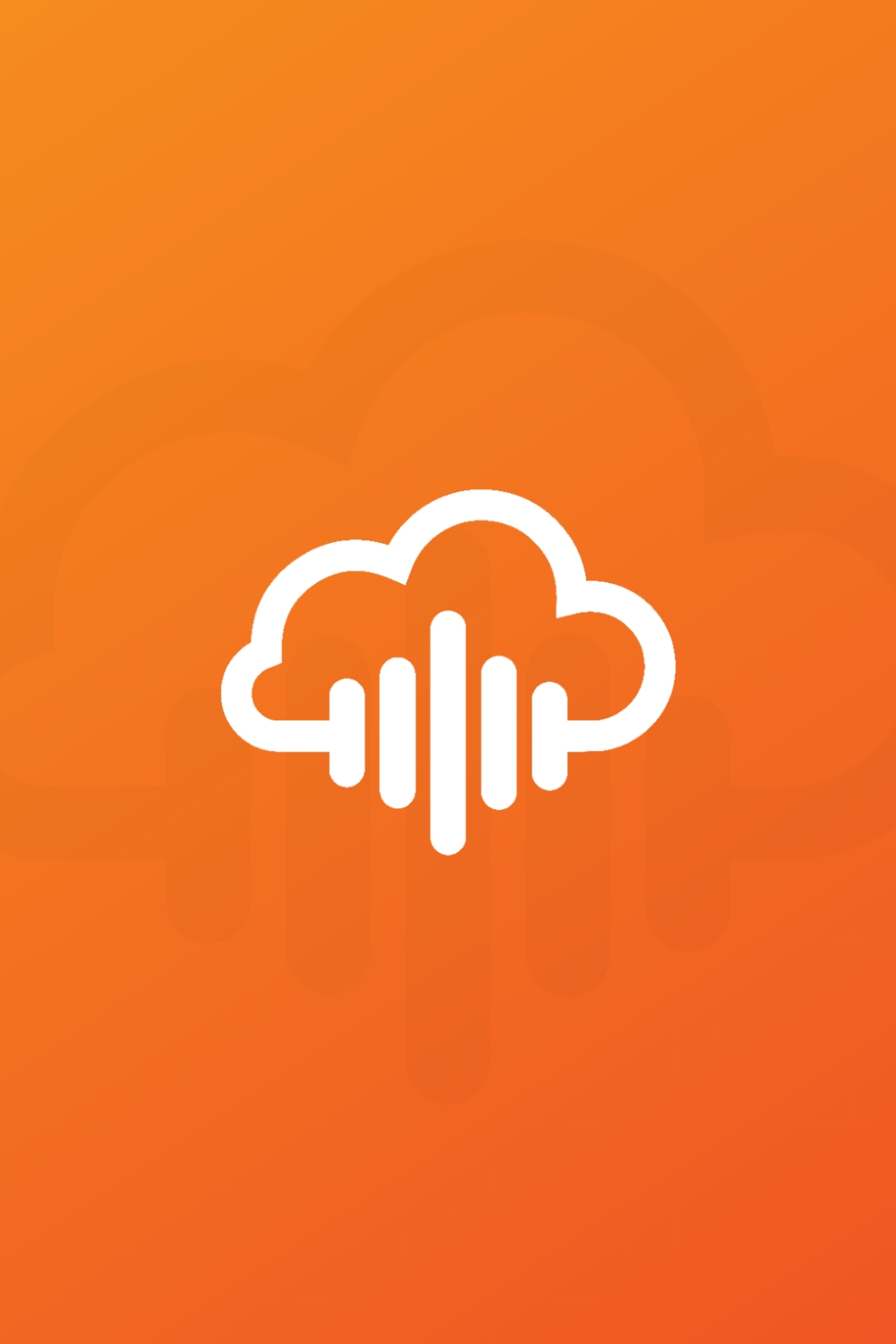 Modern Cloud Streaming Logo pinterest image.