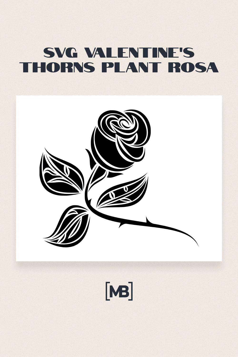 SVG valentine's thorns plant rosa.