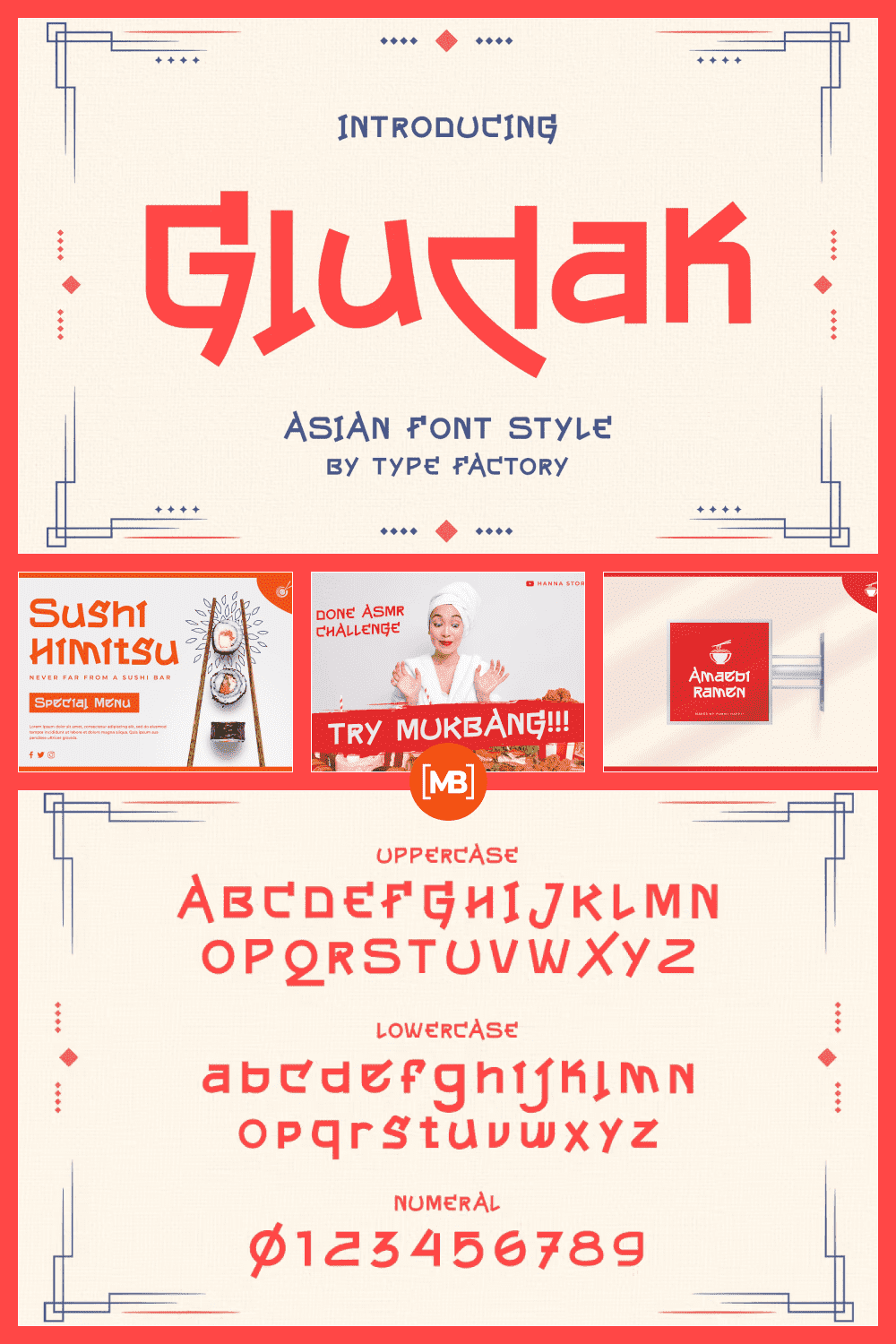 Gludak - Asian Font Style.