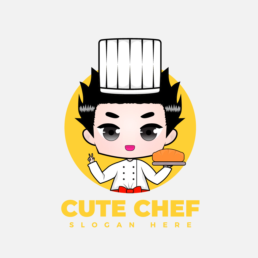 Cute Chef Character Logo Collection cover image.