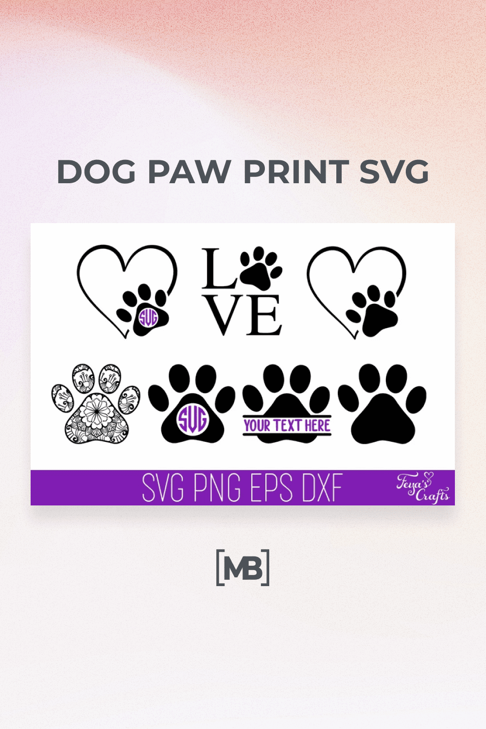 Dog Paw Print SVG.