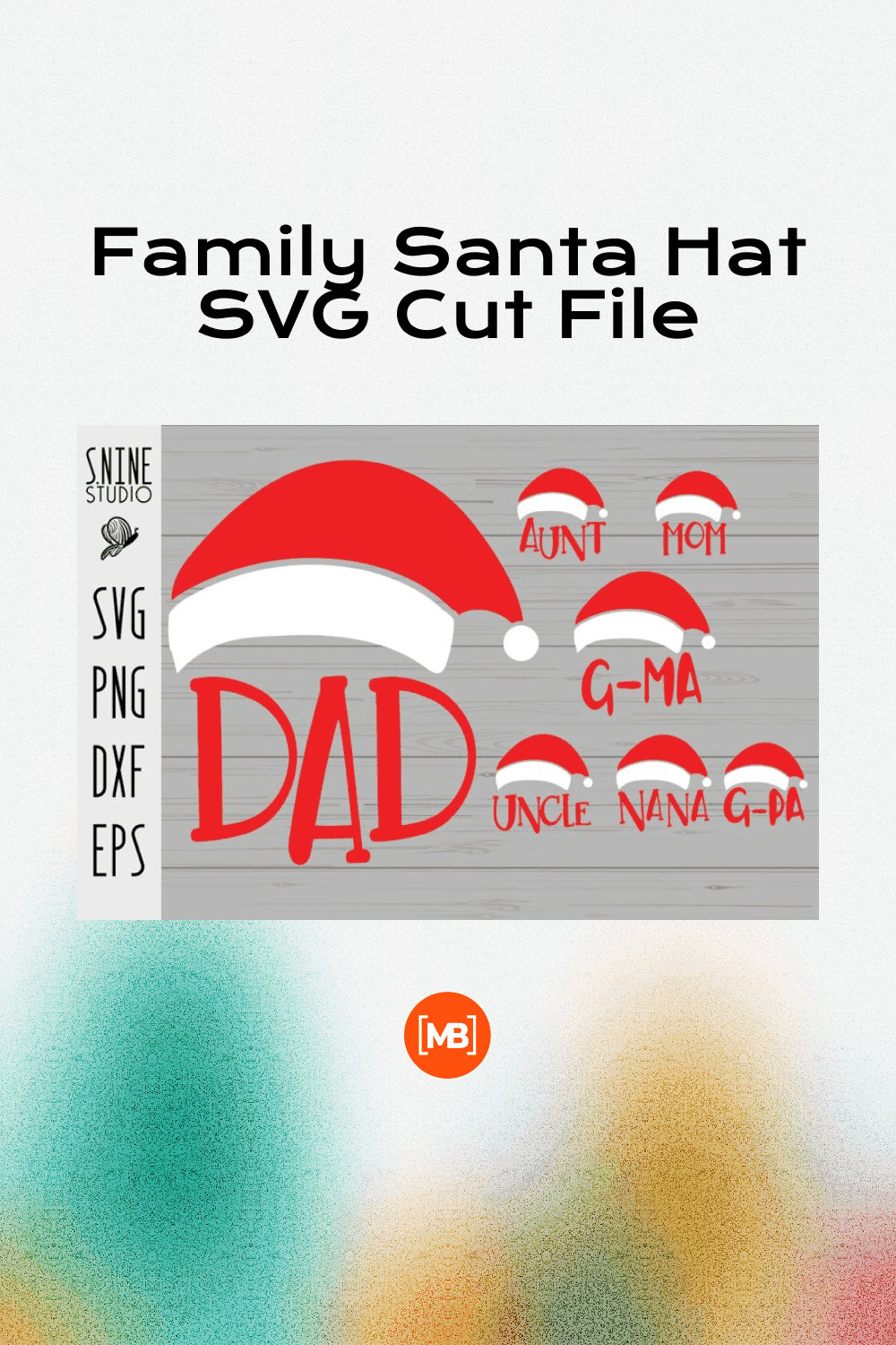 Family Santa Hat SVG Cut File.