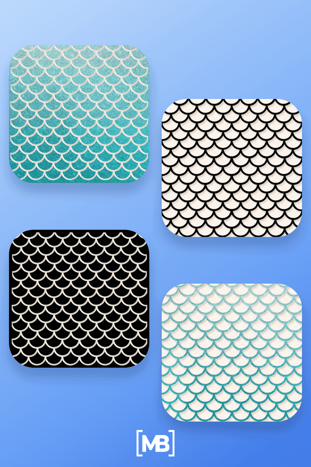 Mermaid Scales SVG file for Cameo & Cricut.