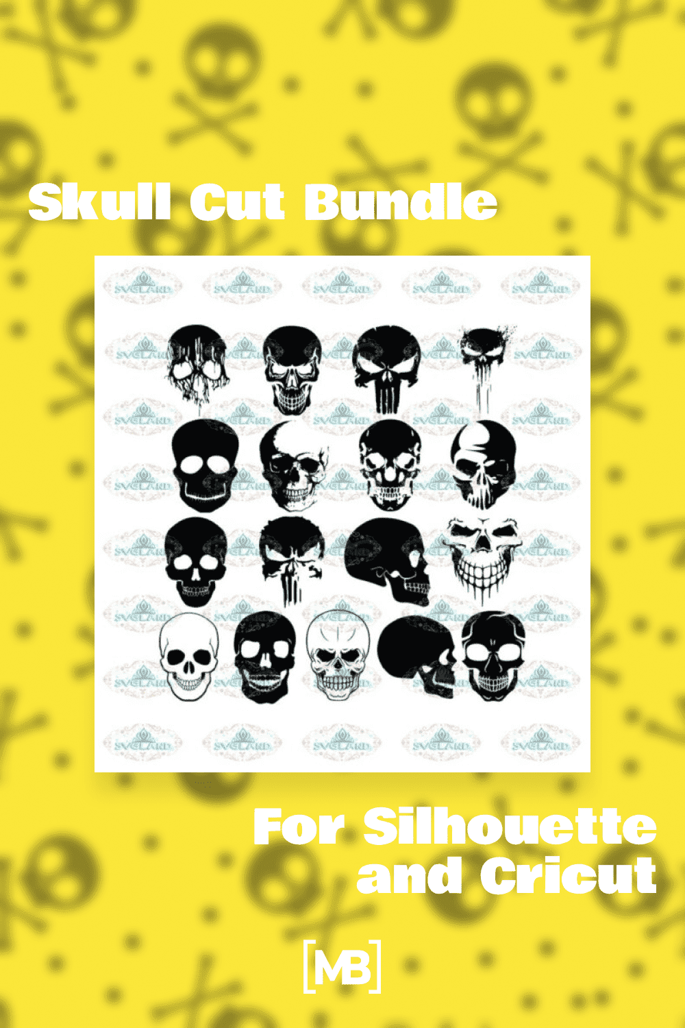 Skull Cut Bundle For Silhouette and Cricut.