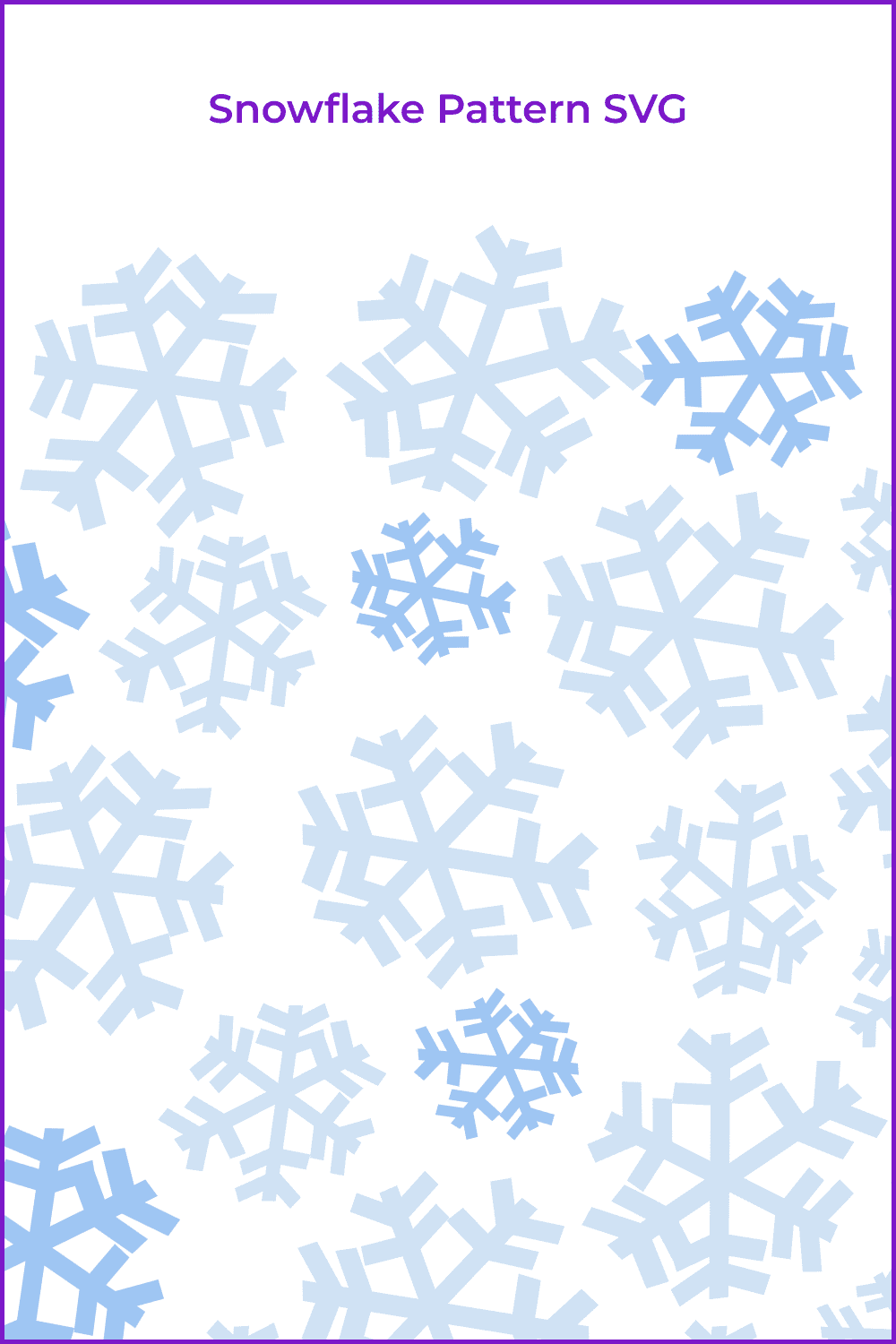 Snowflake Pattern SVG.