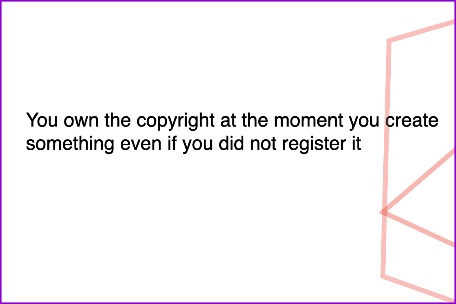 you owe the copywrite at the moment when you create something.