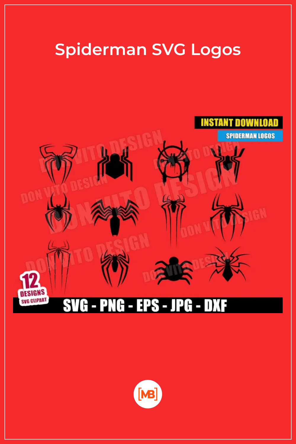 Spiderman SVG Logos.