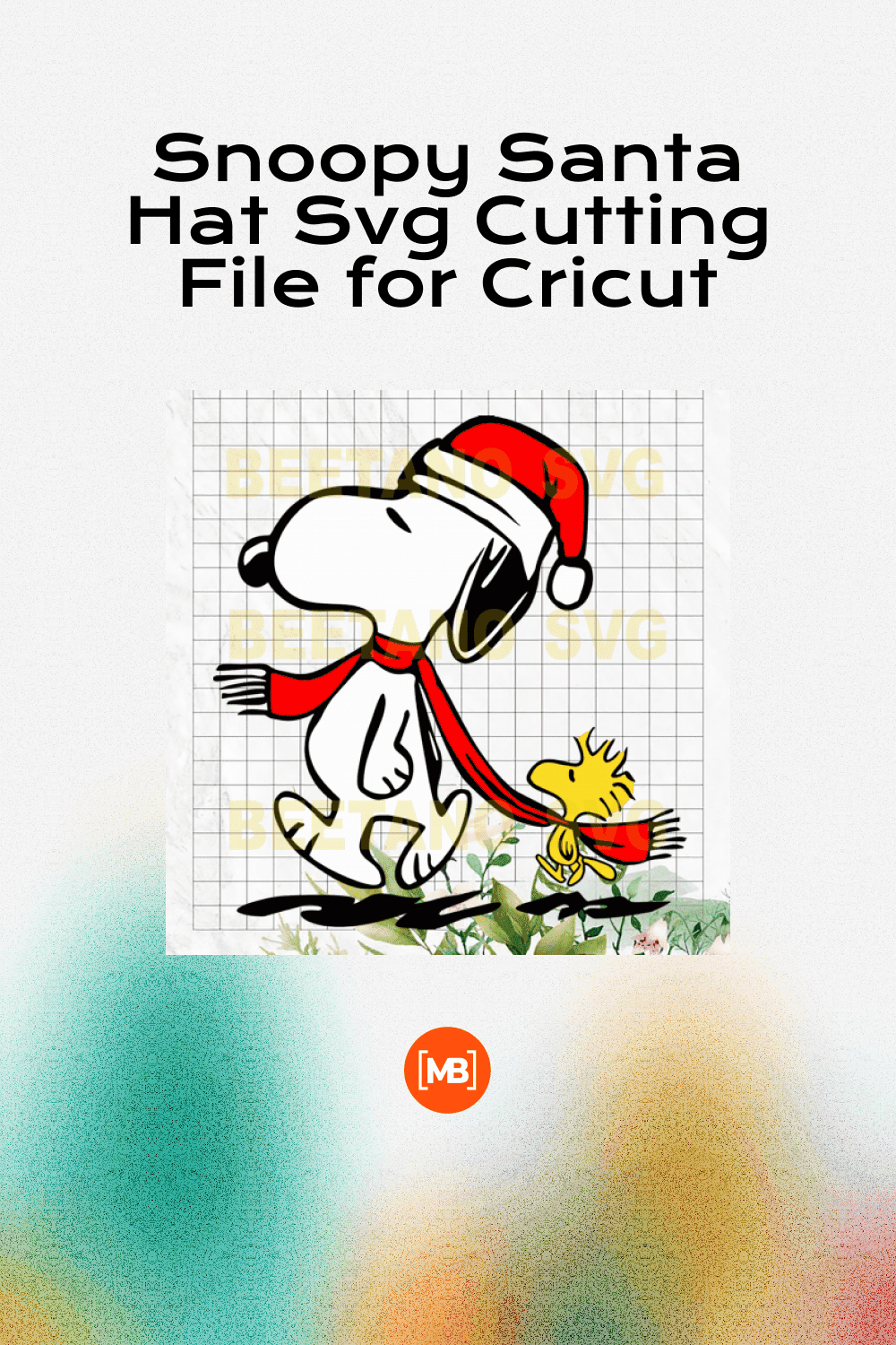 Snoopy Santa Hat Svg Cutting File for Cricut.