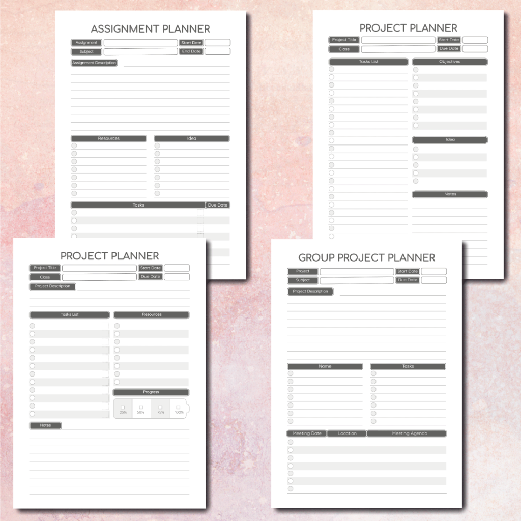 Printable Student Planner, College Planner, Undated School Planner, PDF ...