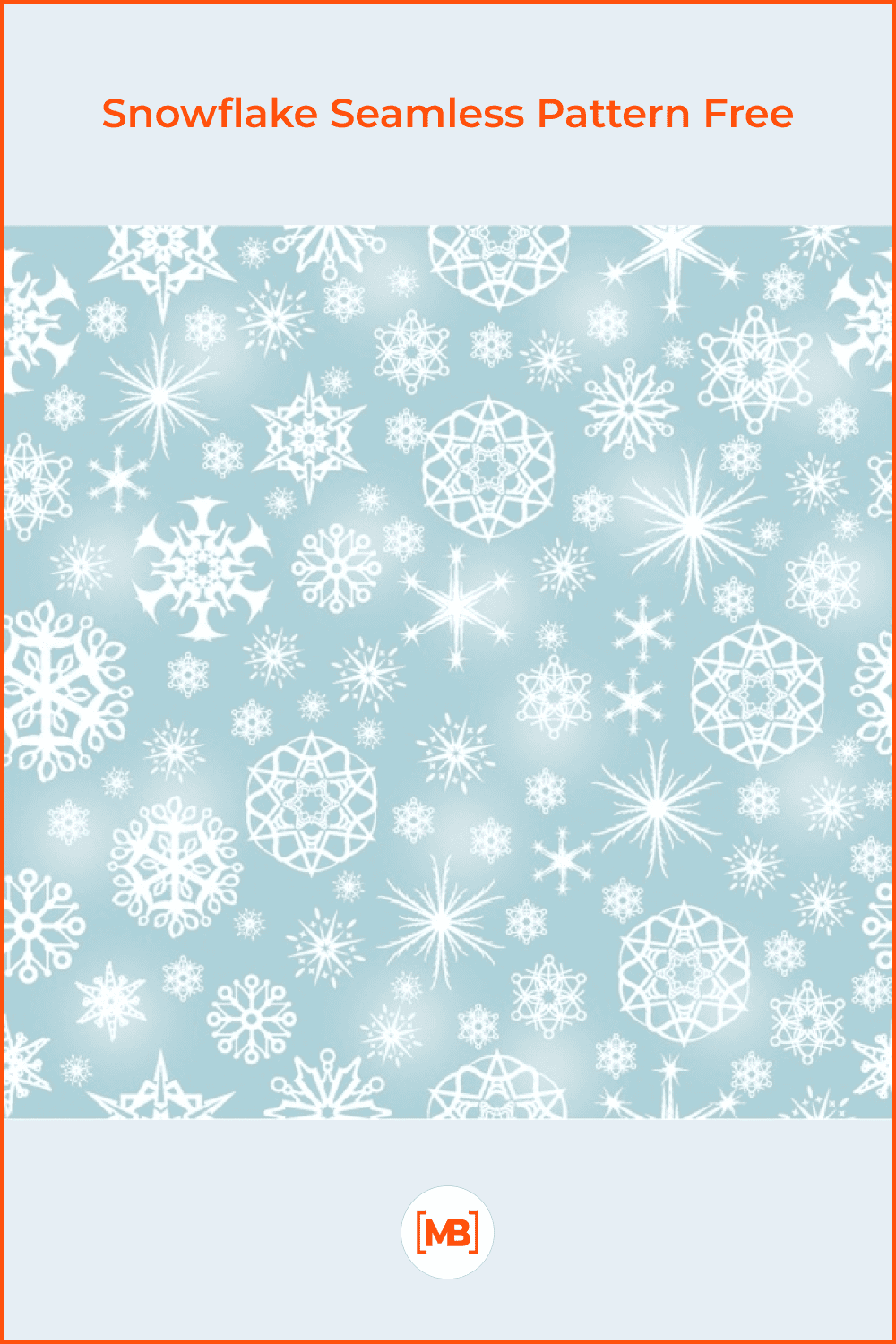 Snowflake Seamless Pattern Free.