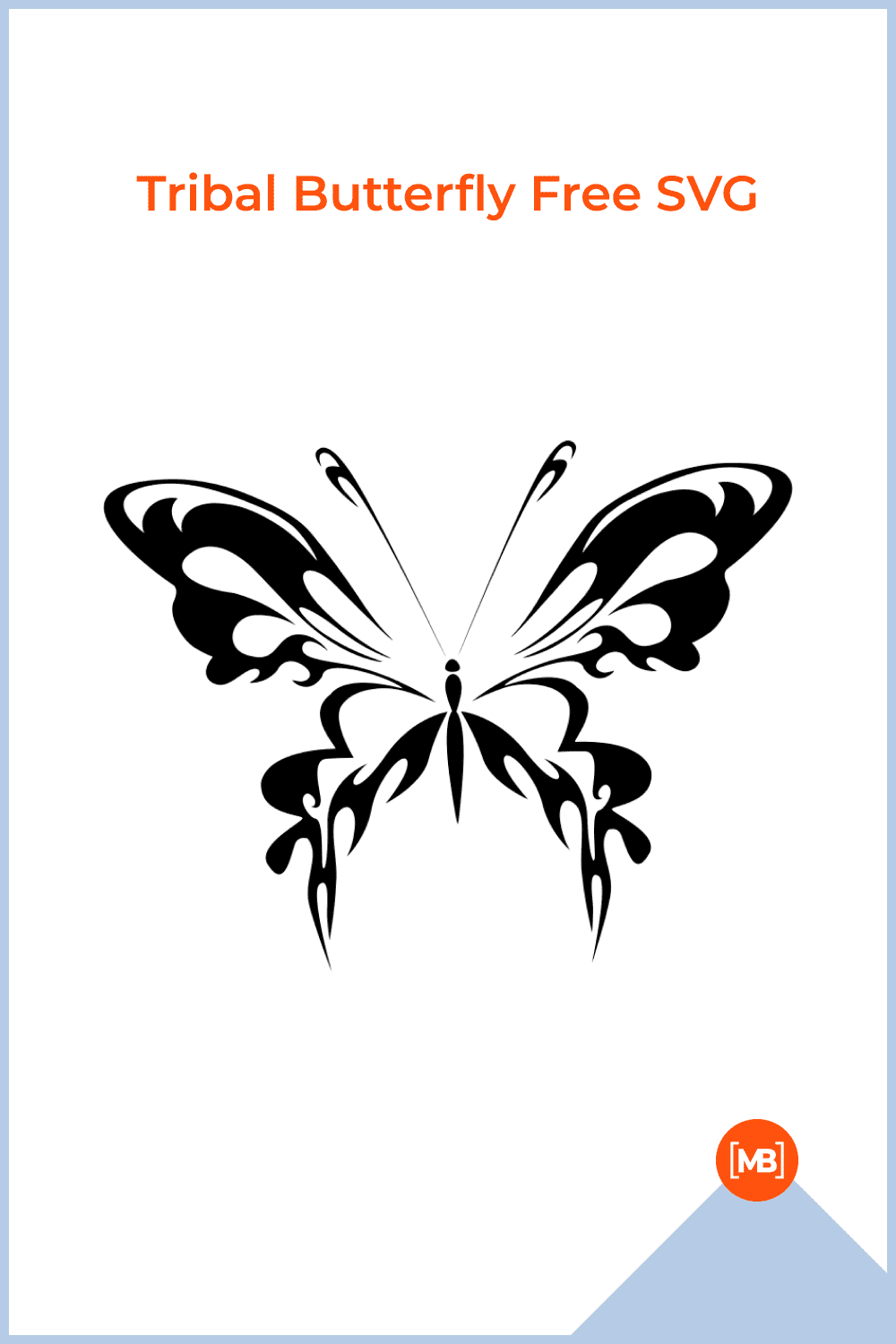 Tribal Butterfly Free SVG.