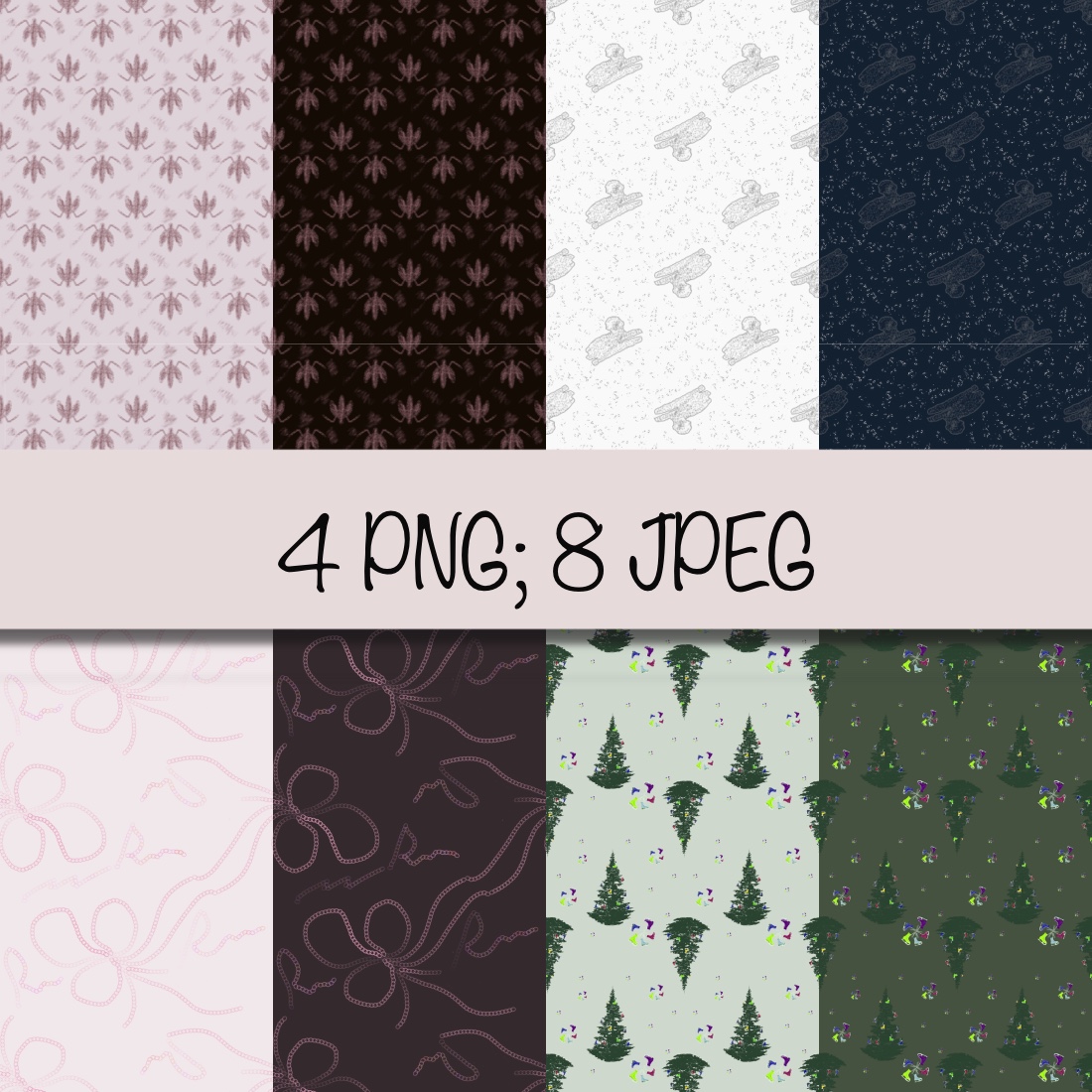 4 Seamless hand patterns - MasterBundles